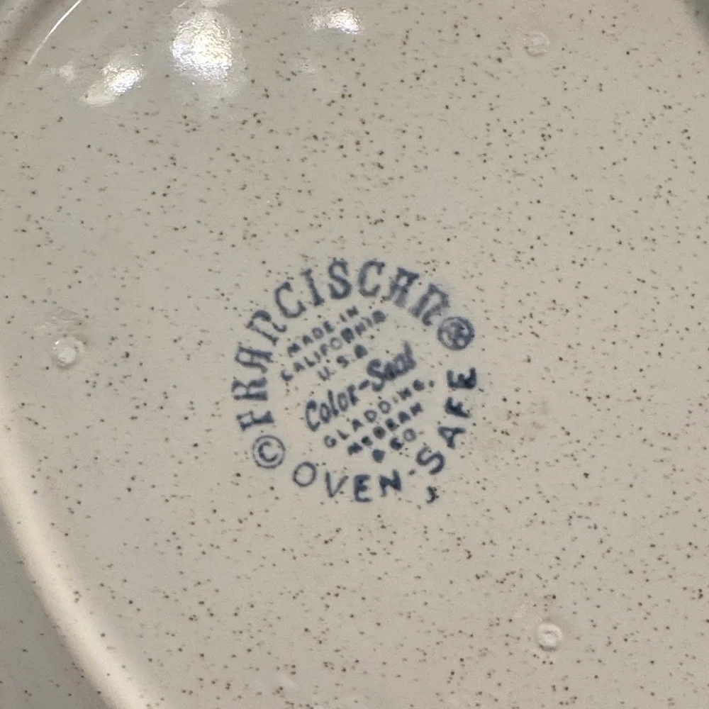 Mid-Century Modern Cream and Blue Starburst Creamer Set - Picture 4 of 7